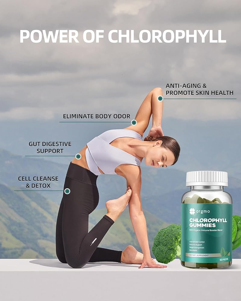 ORGMO Chlorophyll Gummies with Chlorella Spirulina - 120 Count - image 5