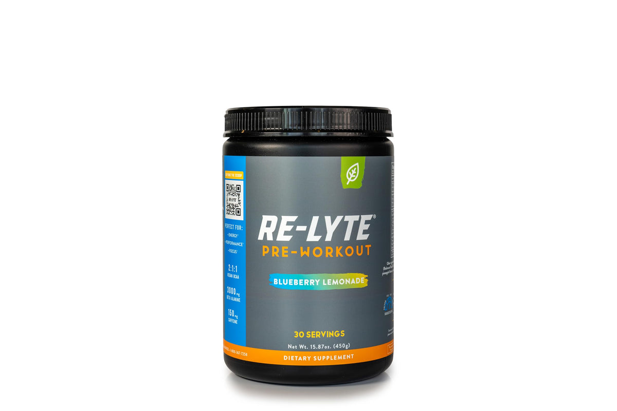 REDMOND Re-Lyte Pre-Workout Drink Mix Blueberry Lemonade - 15.87oz