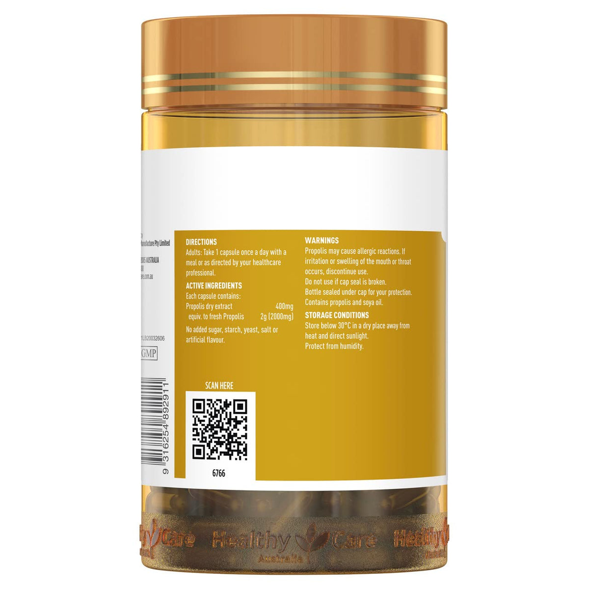 Healthy Care Propolis 2000 - 200 Capsules - image 3