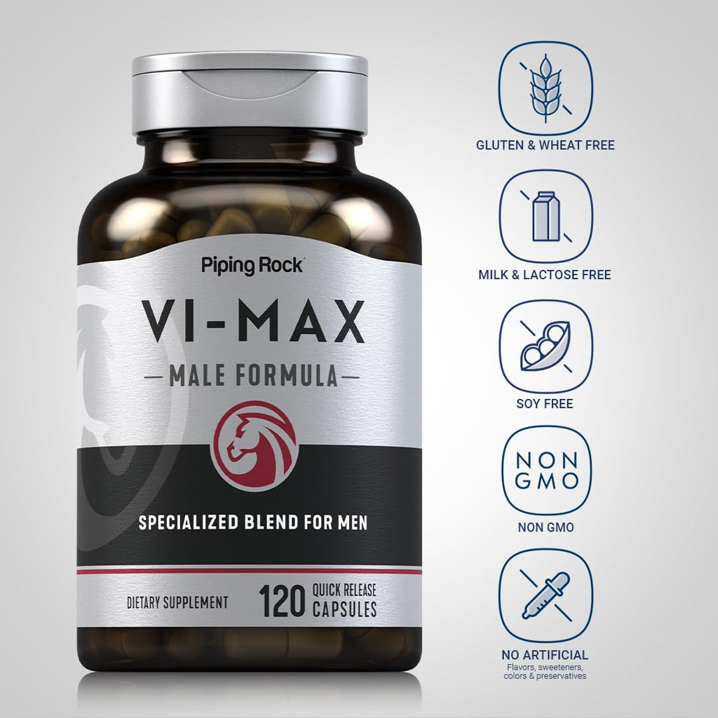 Piping Rock Vi-Max Male Formula - 120 Capsules - image 3