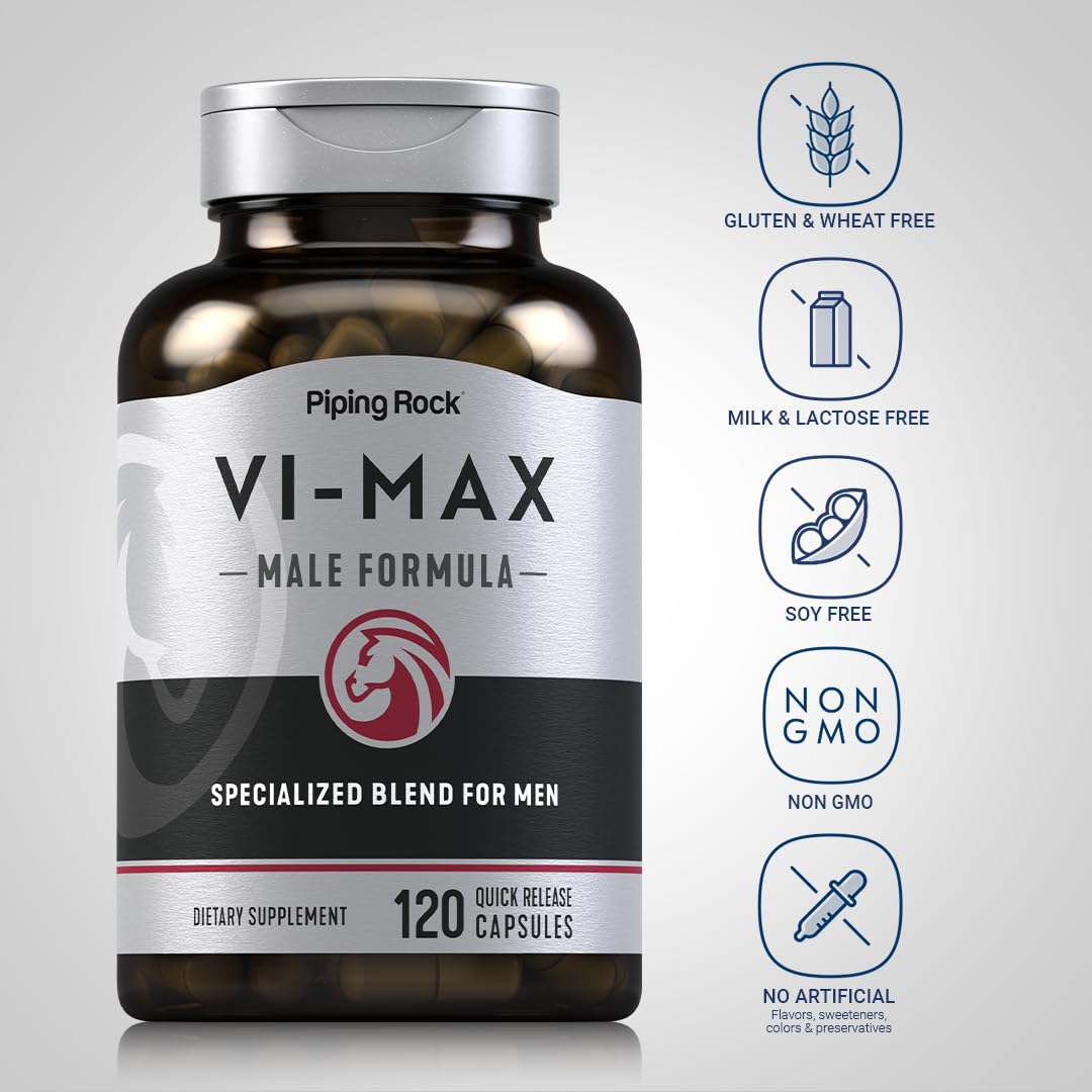 Piping Rock Vi-Max Male Formula - 120 Capsules - image 3