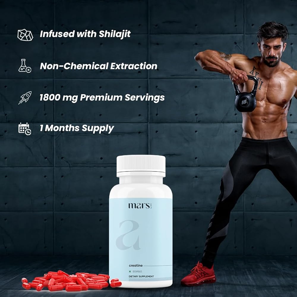 Mars by GHC Micronized Creatine Monohydrate with Shilajit - 120 Capsules - image 2