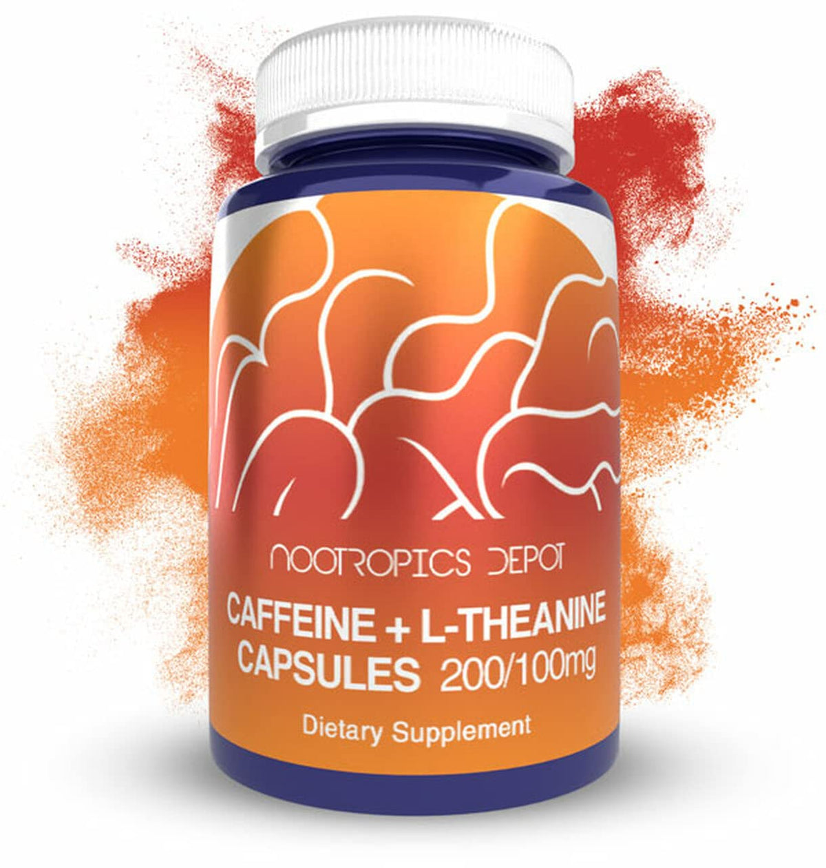 Nootropics Depot Caffeine and L-Theanine Capsules for Focus - 60 Count
