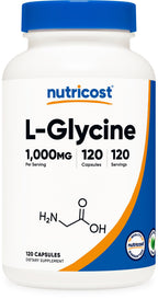 Nutricost L-Glycine 1000mg - 120 Vegetarian Capsules
