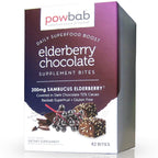 powbab Elderberry Chocolate Bites with Sambucus - 42 Count