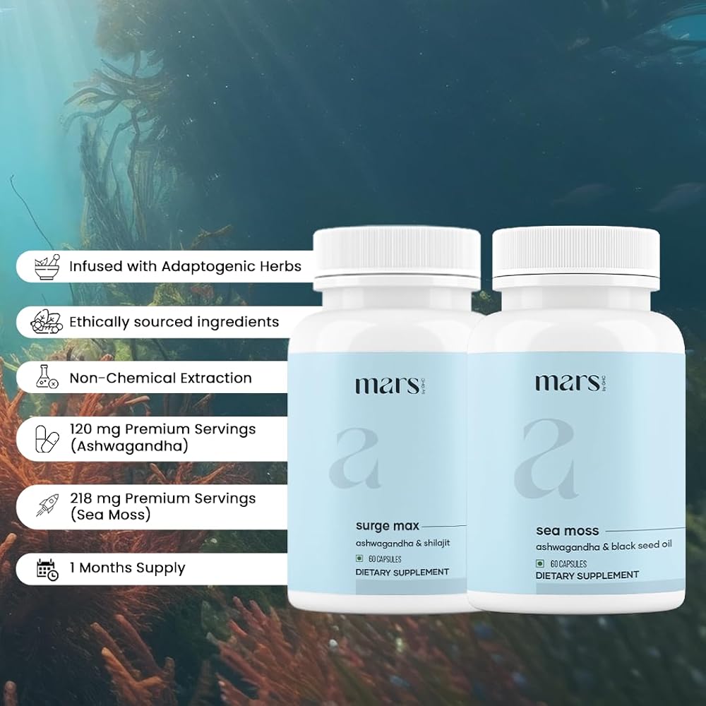 mars by GHC Power Surge Combo Sea Moss Capsules - 120 Capsules - image 2
