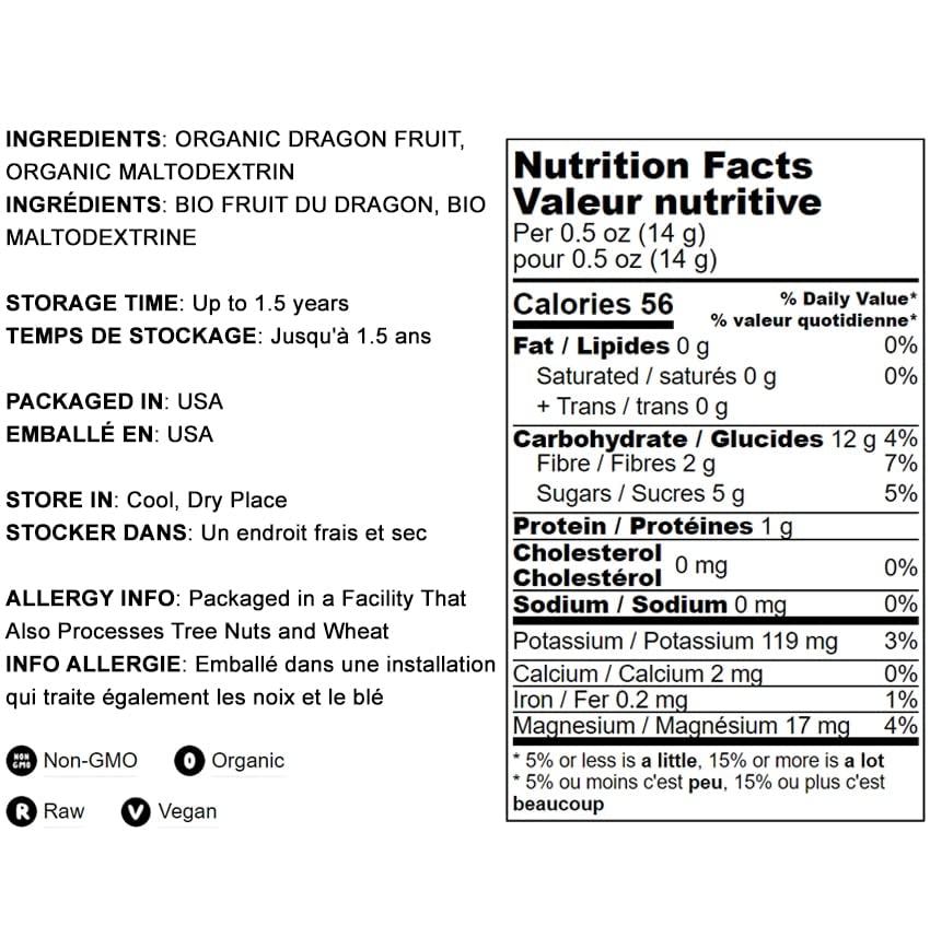 Food to Live Organic Dragon Fruit Powder, X Pounds