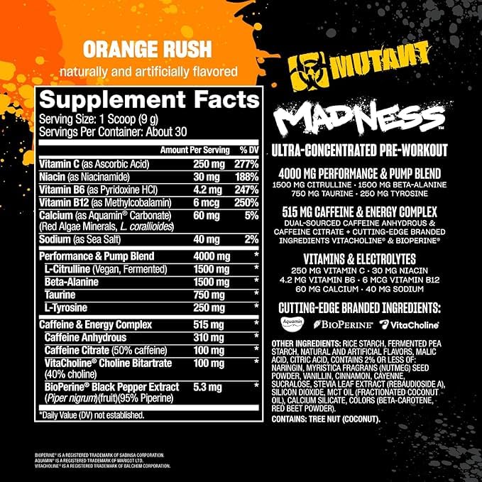 Mutant Madness Ultra-Concentrated Pre-Workout Powder - 30 Servings - image 5