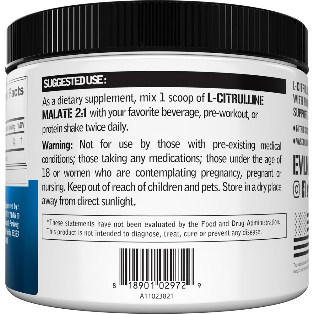 Evlution L-Citrulline Malate 2:1 Powder - 100 Servings - image 4