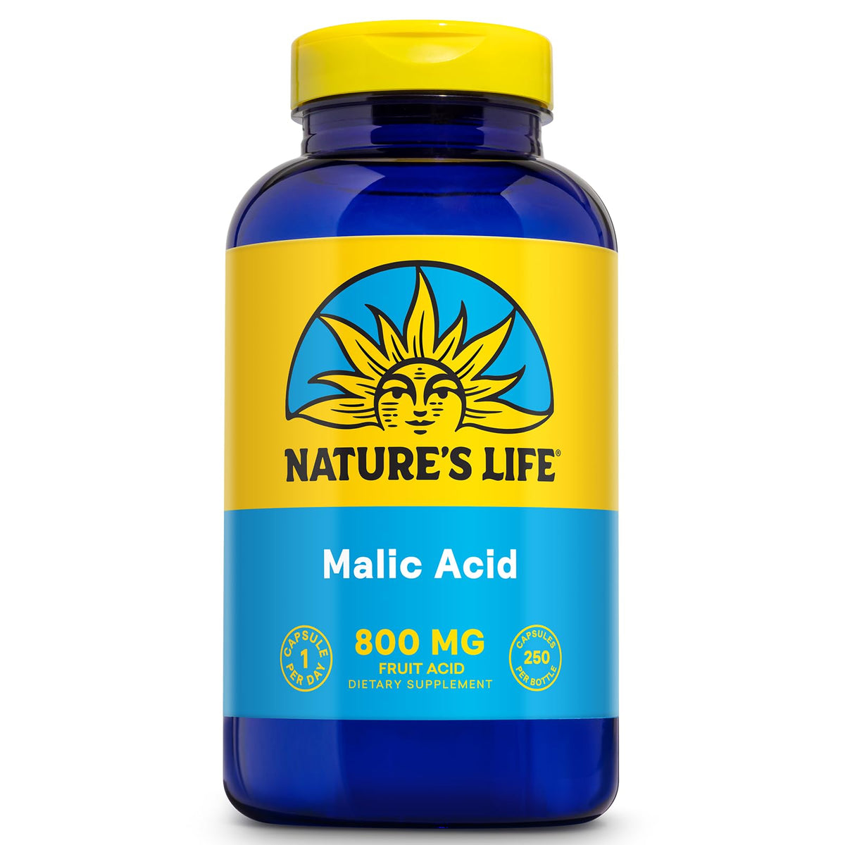 Nature's Life Malic Acid 800 mg Vegetarian Tablets - 250 Count