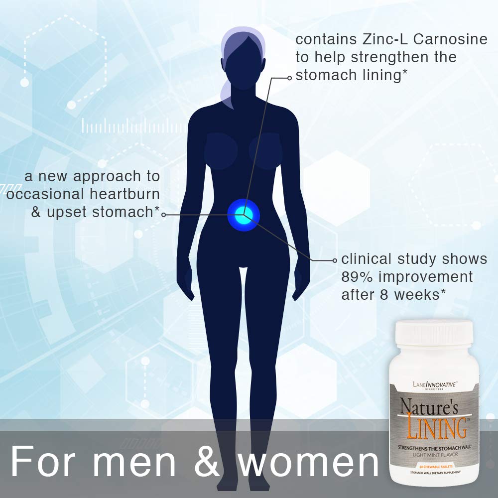 Lane Labs Nature's Lining Chewable Tablets Stomach Support - 60 Tablets - image 4
