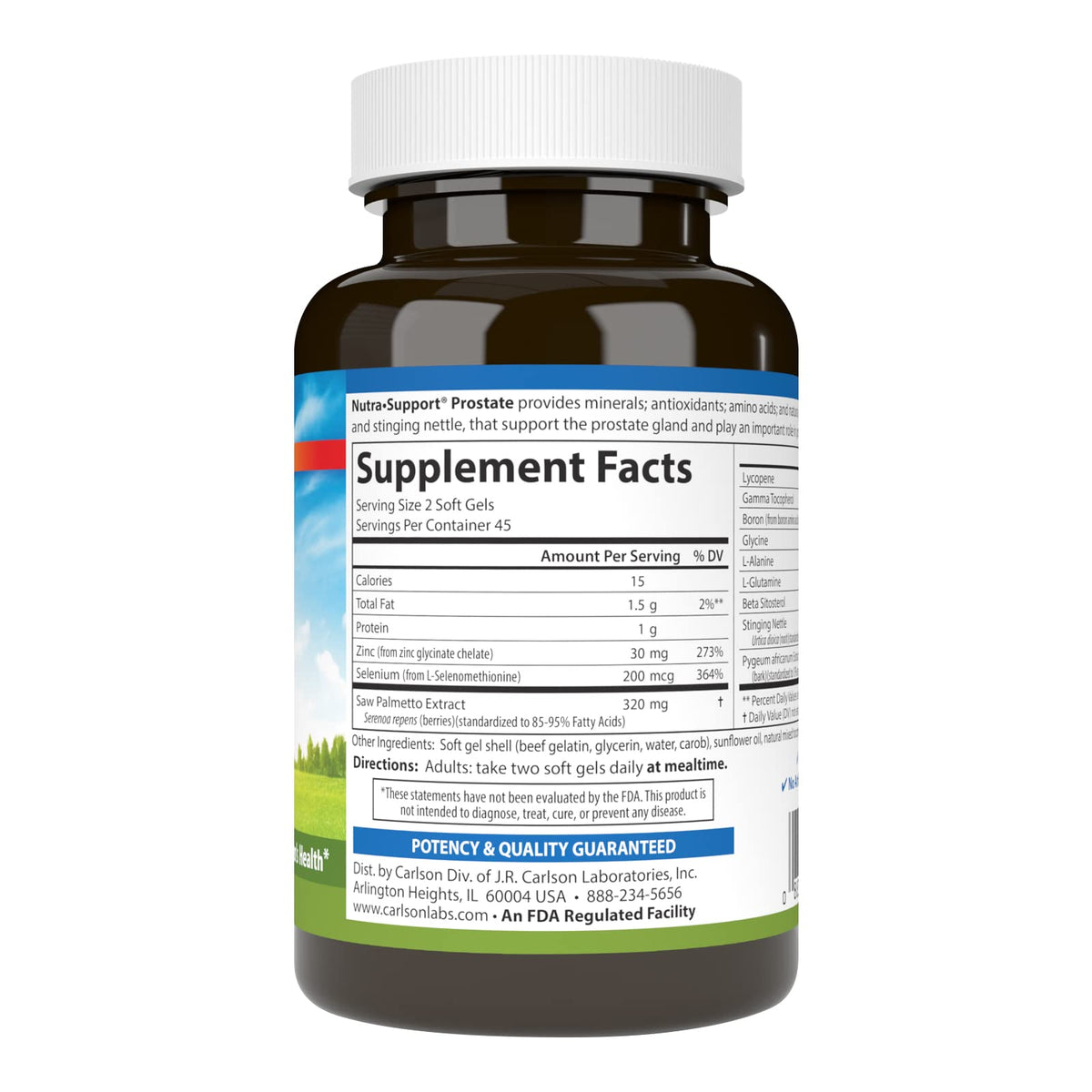 Carlson Nutra-Support Prostate - 90 Softgels - image 2
