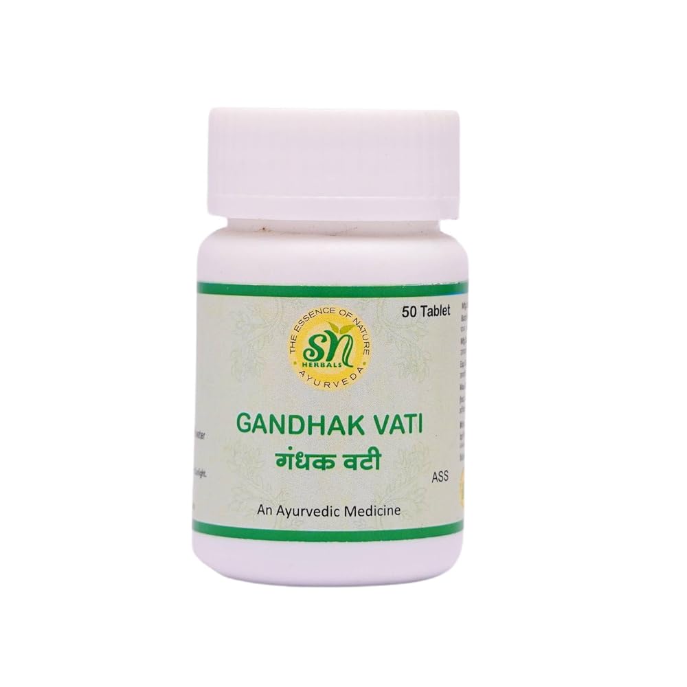 SN Herbals Gandhak Vati Ayurvedic Digestive Support - 50 Tablets
