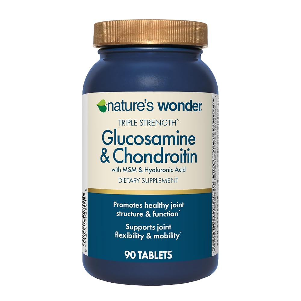 Nature's Wonder Triple Strength Glucosamine Chondroitin MSM - 90 Tablets