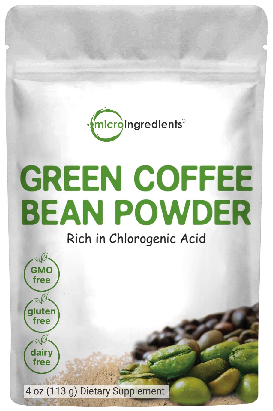 Micro Ingredients Green Coffee Bean Extract Powder - 4 Ounce