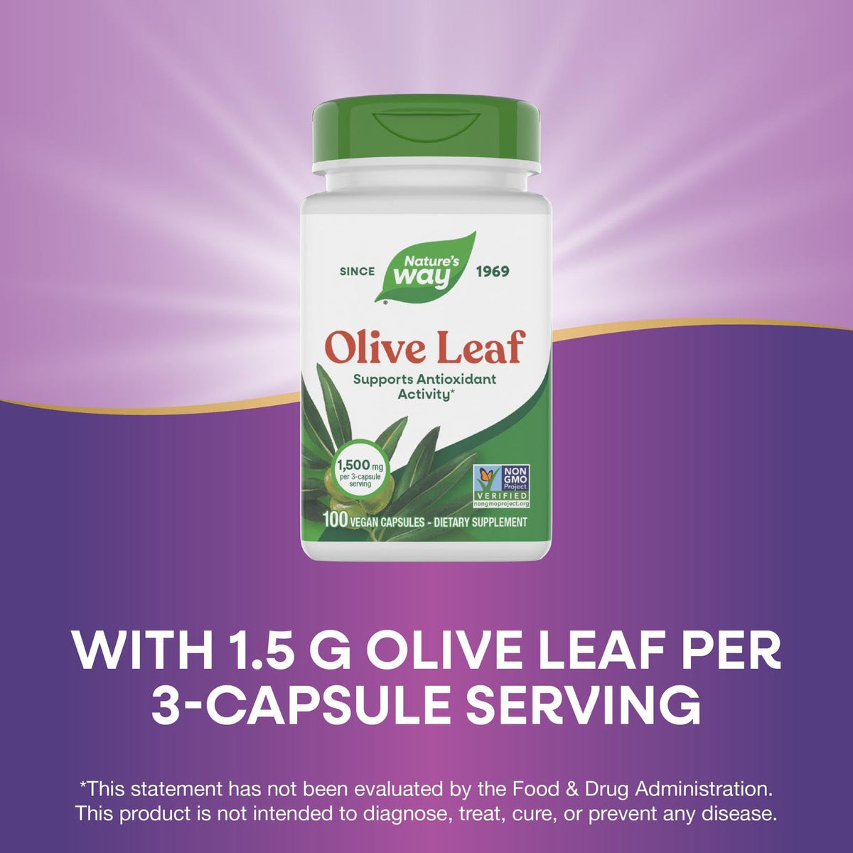 Nature's Way Olive Leaf Herbal Capsules - 100 Vegetarian Capsules - image 4