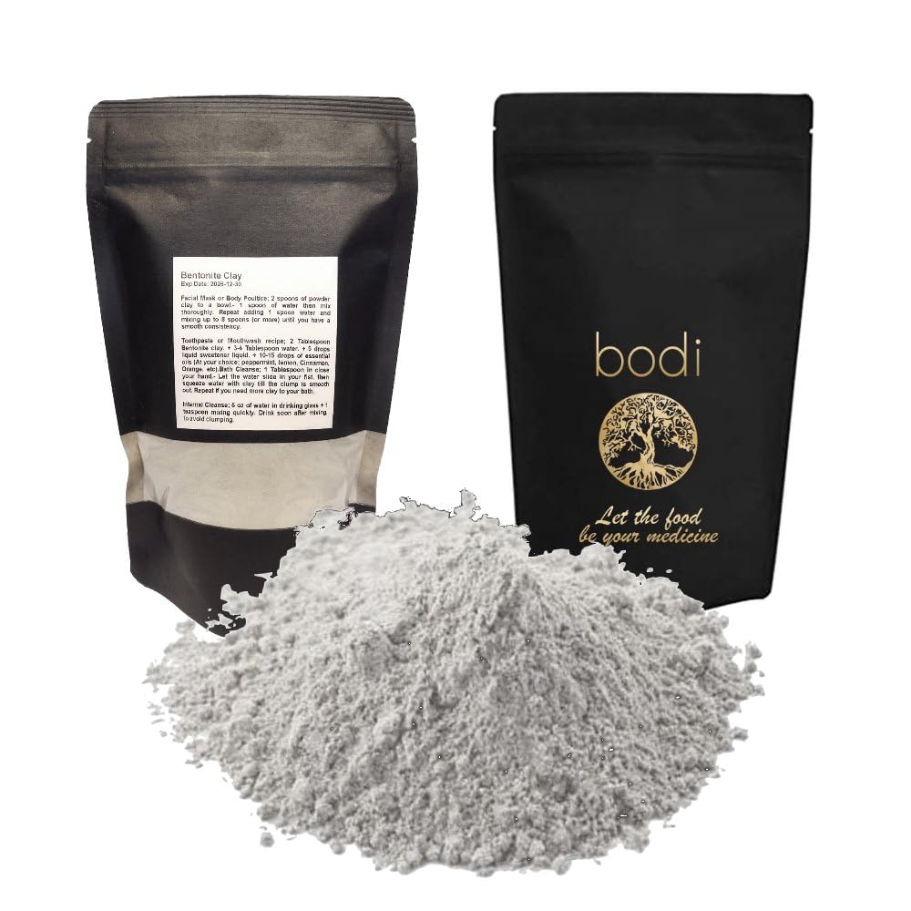 bodi Bentonite Clay 100% Pure Extra Fine Powder - 1 lb
