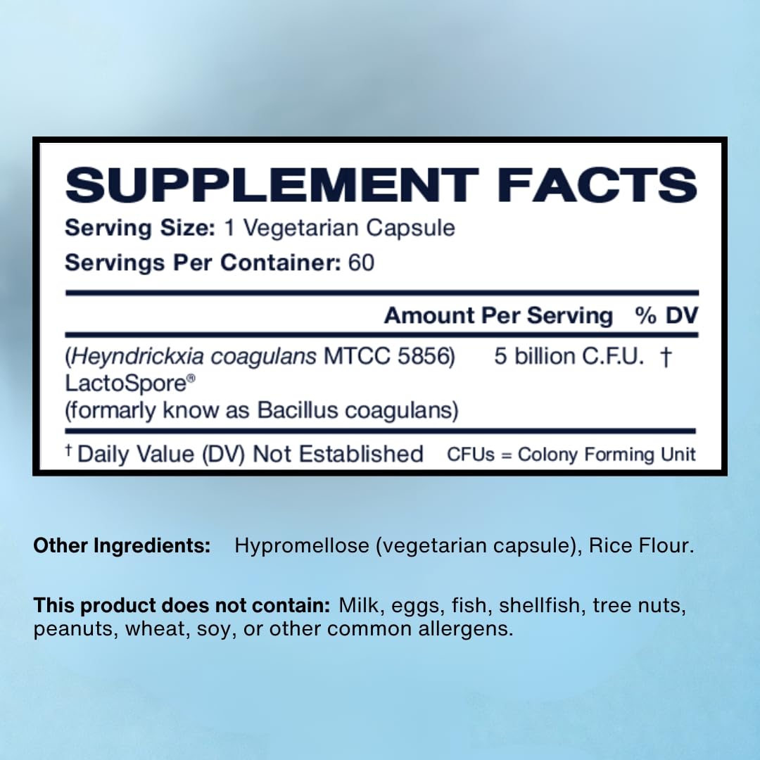 AFI LactoSpore ES Spore Probiotic 5B CFU - 60 Capsules - image 8