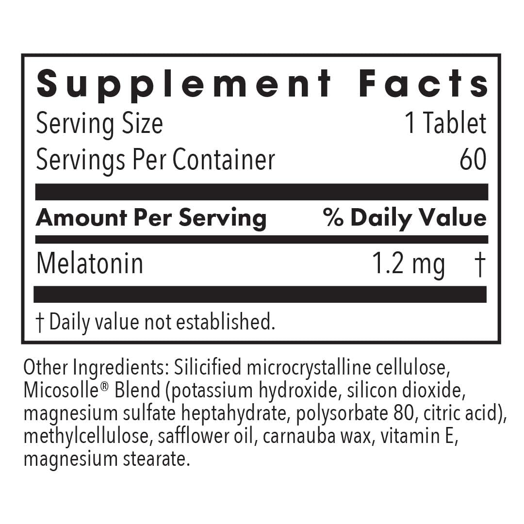 Allergy Research Group Slow Motion Melatonin 1.2 mg Sleep Formula - 60 Tablets - image 2
