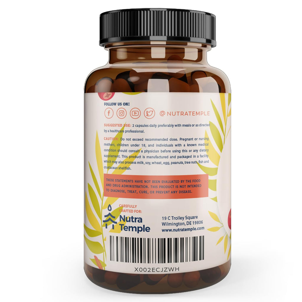 NUTRATEMPLE Adrenal Support Ashwagandha Supplement - 60 Capsules - image 3