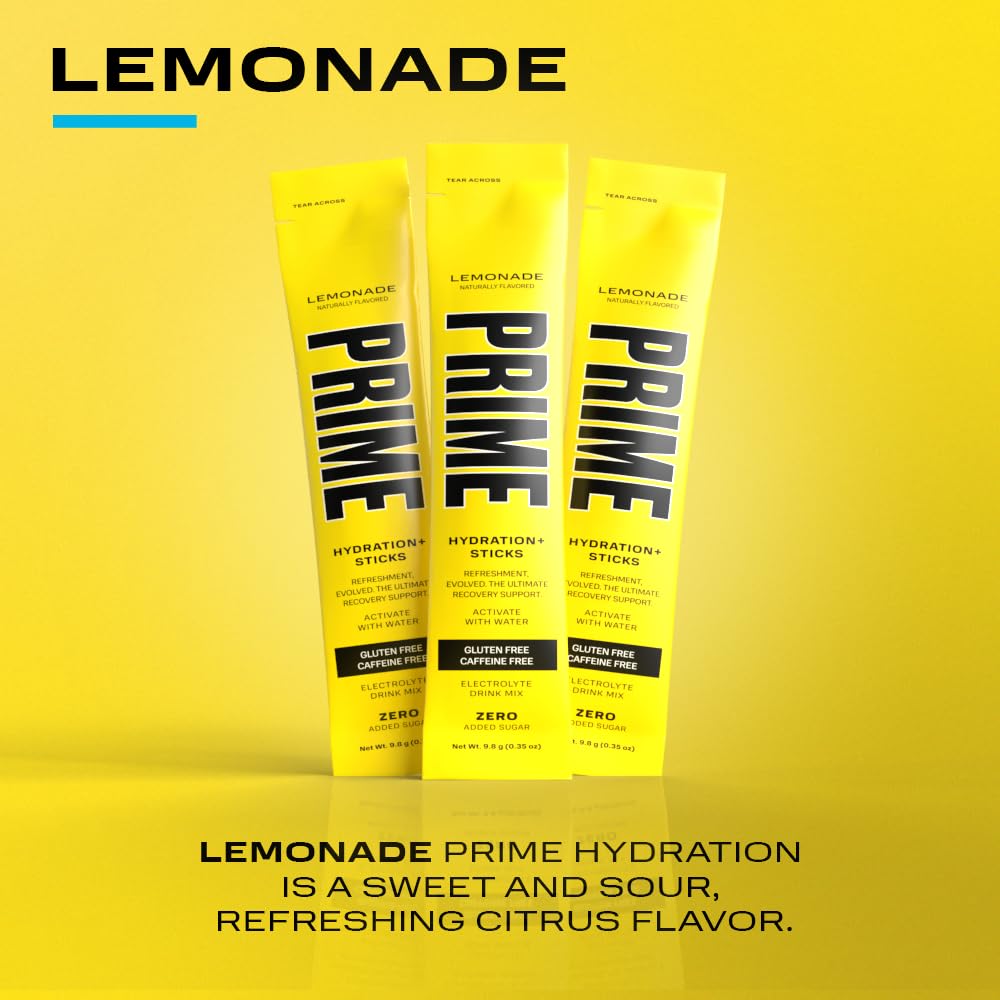 PRIME HYDRATION+ Lemonade Electrolyte Powder Sticks - 6 Count - image 4