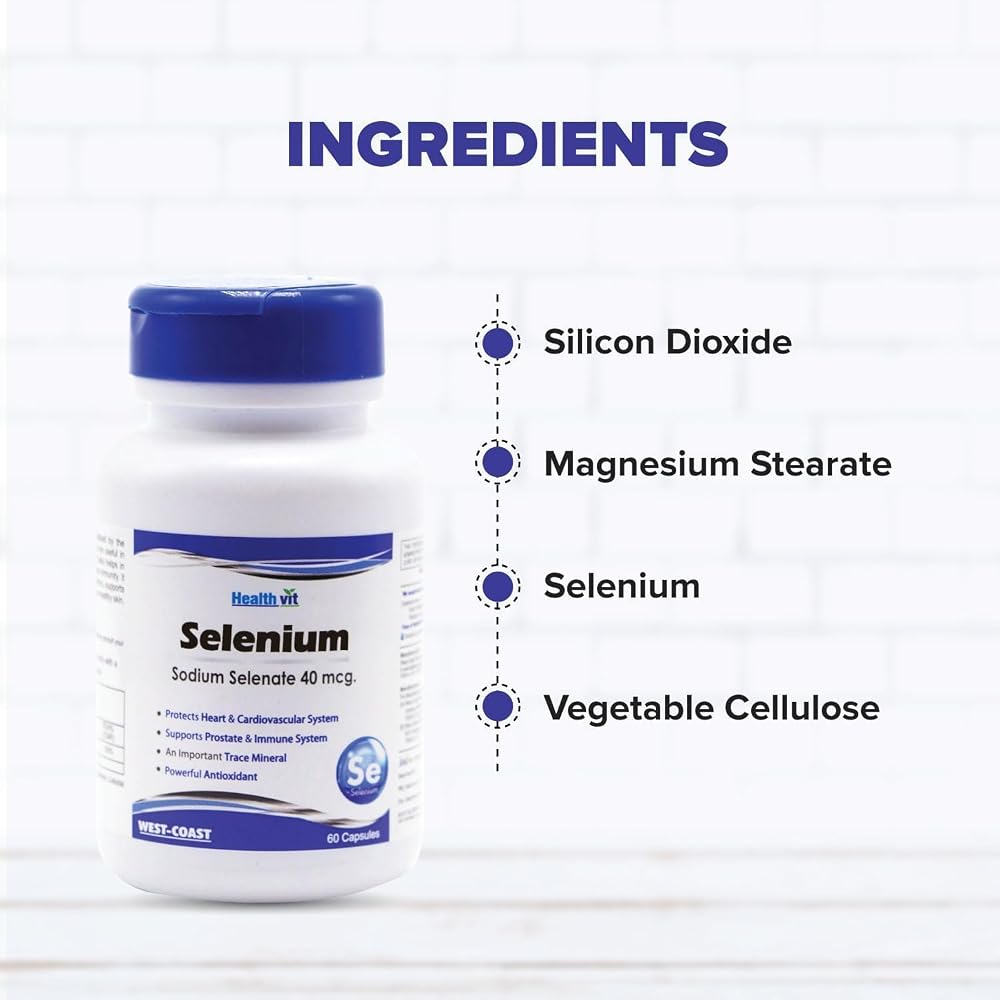 Generic Selenium 40mcg Trace Mineral Powder Antioxidant - 60 Capsules - image 3