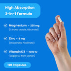 NutraChamps Magnesium Zinc & Vitamin D3 - 120 Capsules - image 5