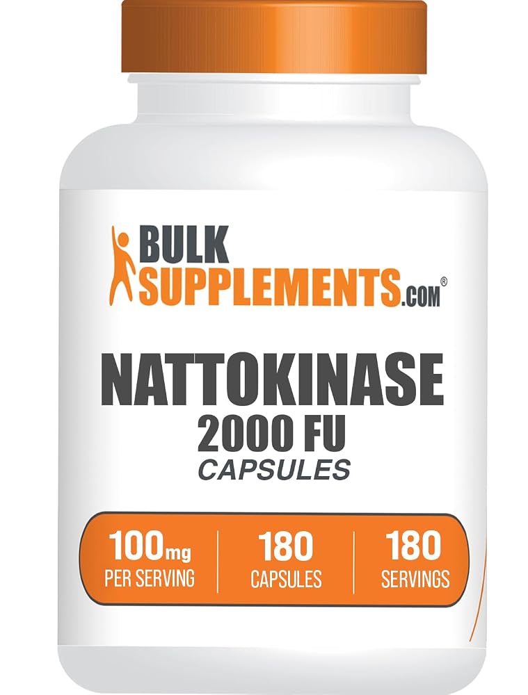 BulkSupplements Nattokinase 2000 FU Capsules - 180 Capsules