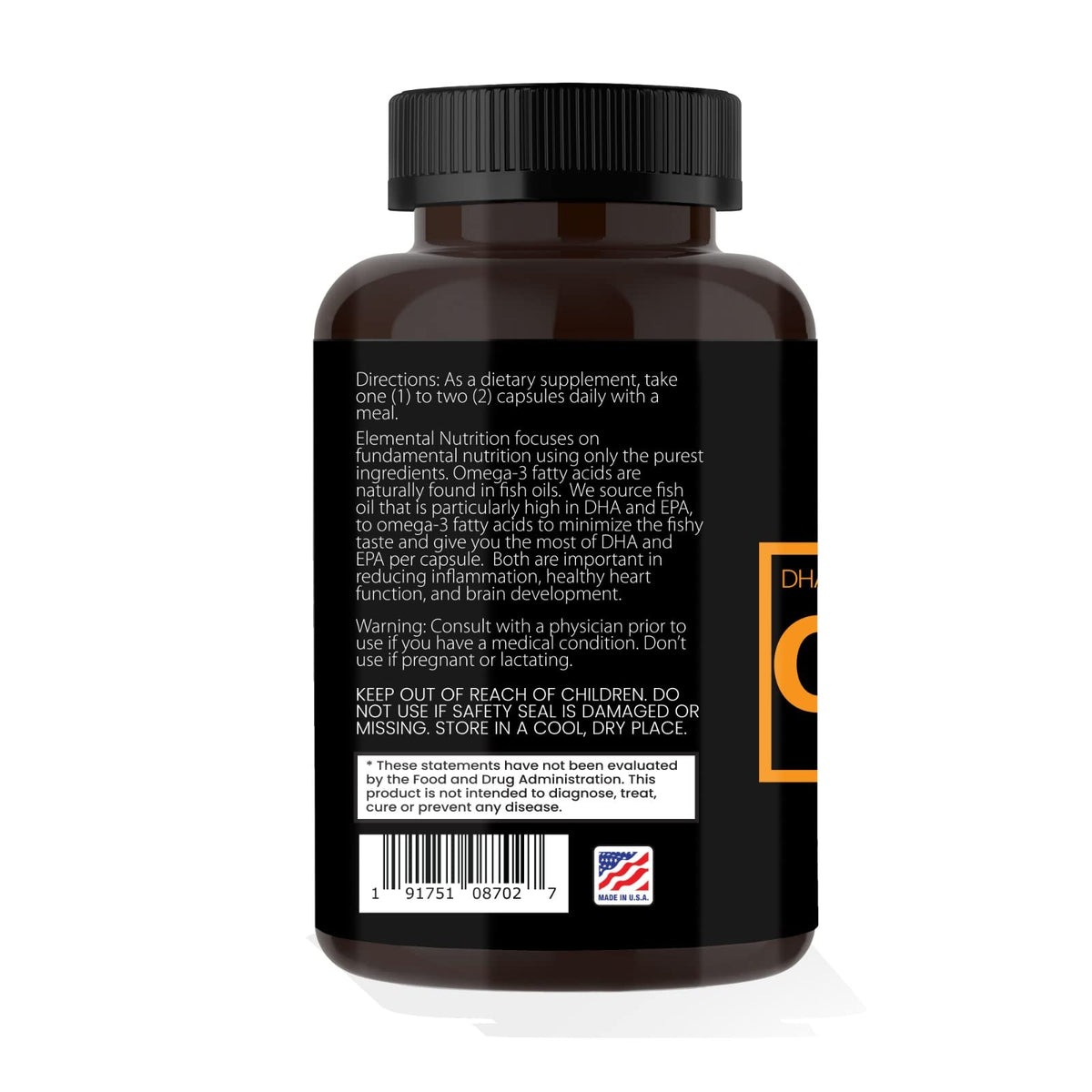 Elemental Nutrition Omega-3 Fish Oil - 60 Softgels - image 3