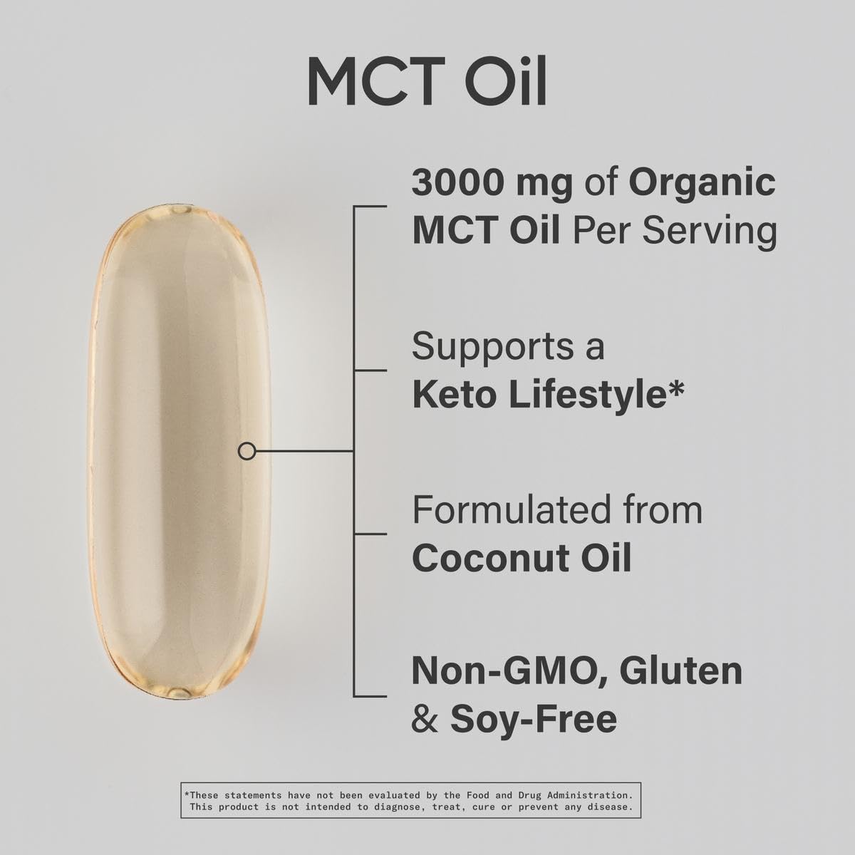 Sports Research Coconut MCT Oil 3000mg - 240 Softgels - image 2