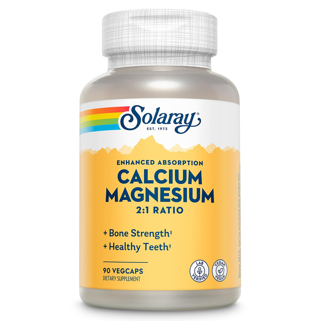 SOLARAY Capsule Calcium Magnesium Bone Strength,Healthy Teeth Vegan