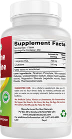 Best Naturals L-Arginine L-Citrulline Complex - 250 Tablets - image 6