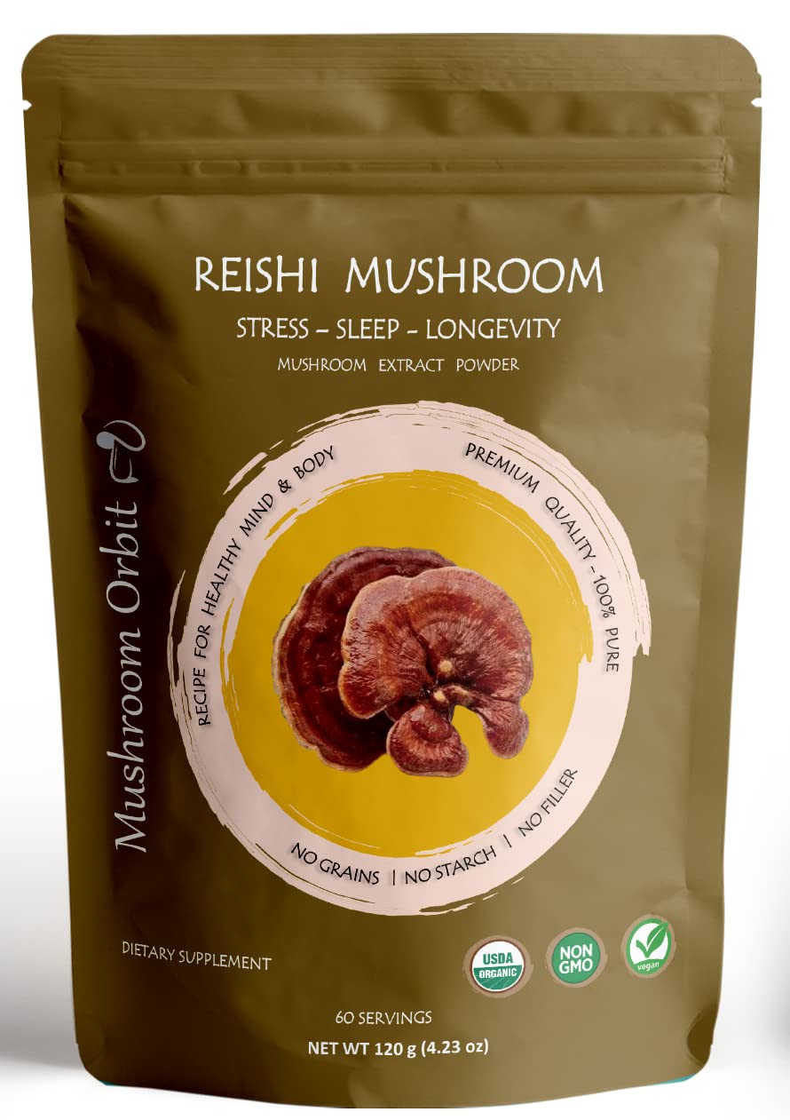 Mushroom Orbit Reishi Organic Mushroom Extract Powder - 120g