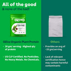 OZiva Organic Plant Protein Powder Unflavored - 500g - image 7