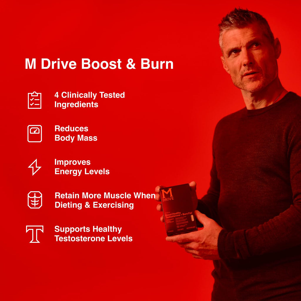 M Drive Boost and Burn Testosterone Booster & Fat Burner - 75 Capsules - image 5