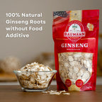 WISCONSIN ESTD 1978 BAUMANN GINSENG USA Baumann Ginseng Slice - 100%