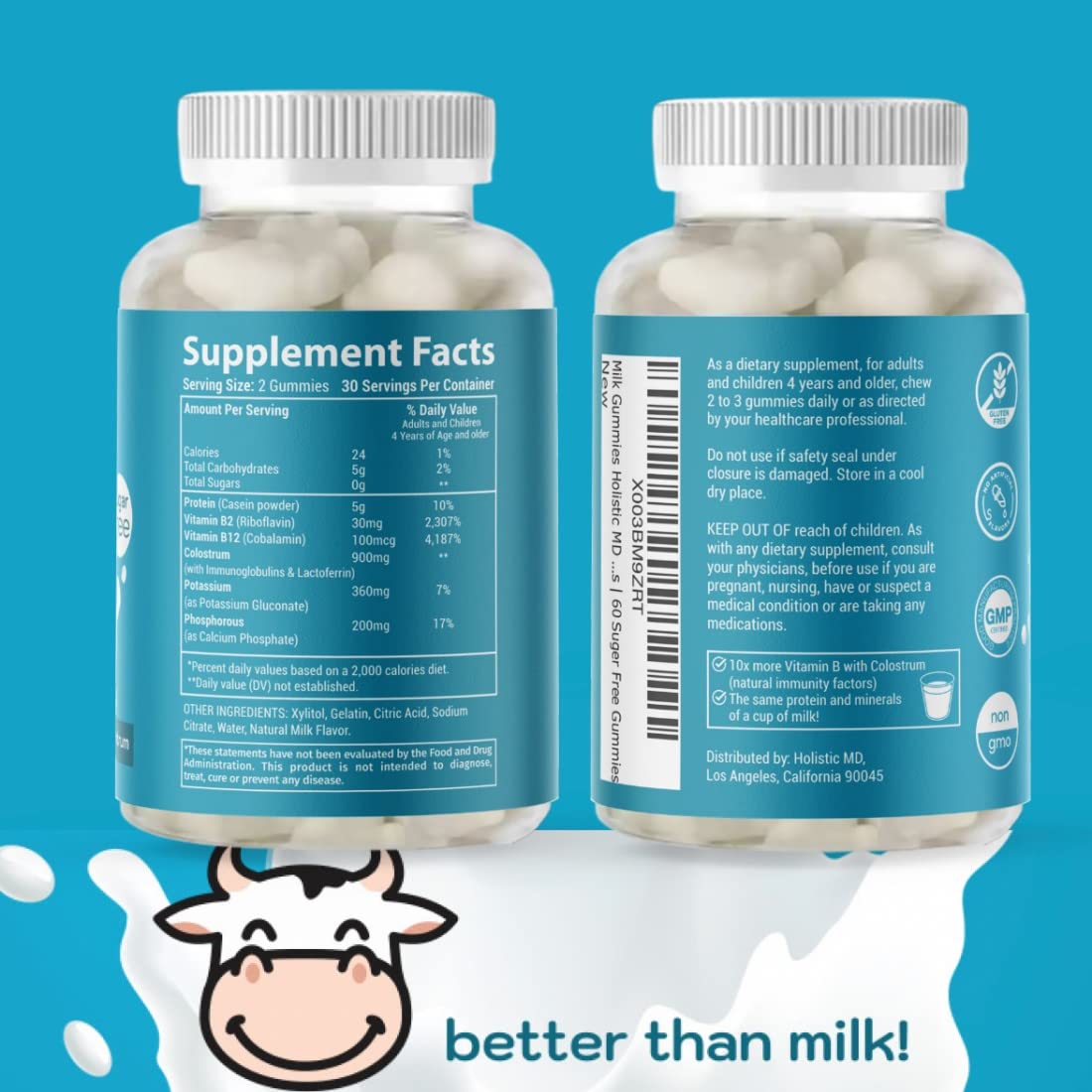 Holistic MD Colostrum Gummies with Vitamin B Complex - 60 Count - image 7