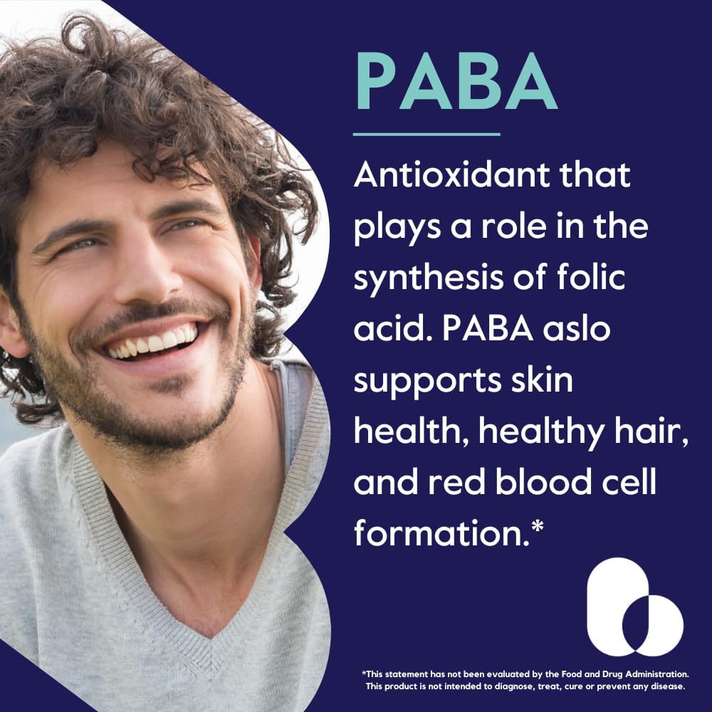 BESTVITE PABA 500mg Antioxidant Support - 120 Vegetarian Capsules - image 2