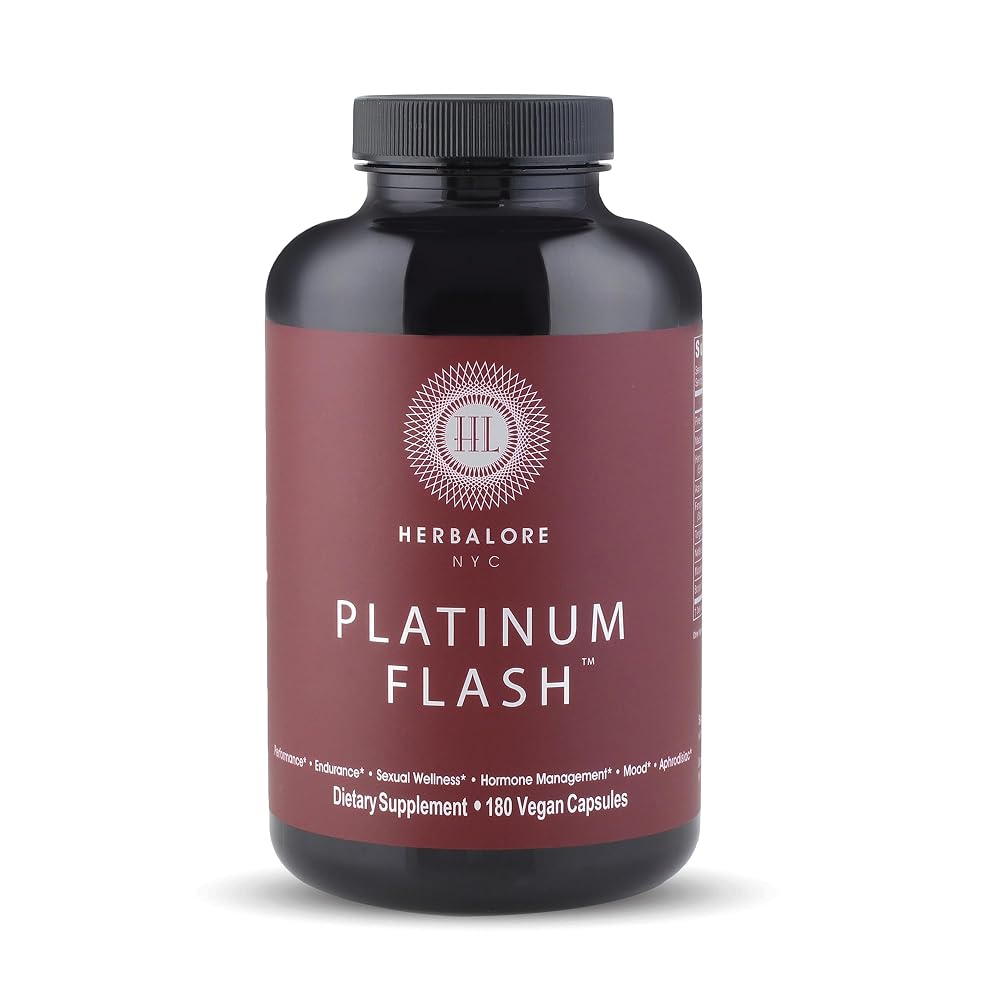 Herbalore Platinum Flash Herbal Supplement - 180 Vegan Capsules