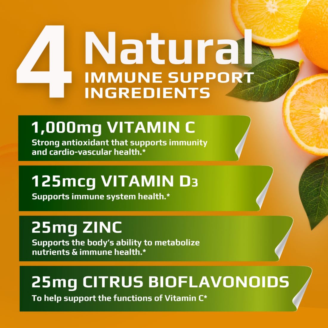Muscle Food Labs C D Z Chewables Vitamin C 1000mg - 120 Tablets - image 2