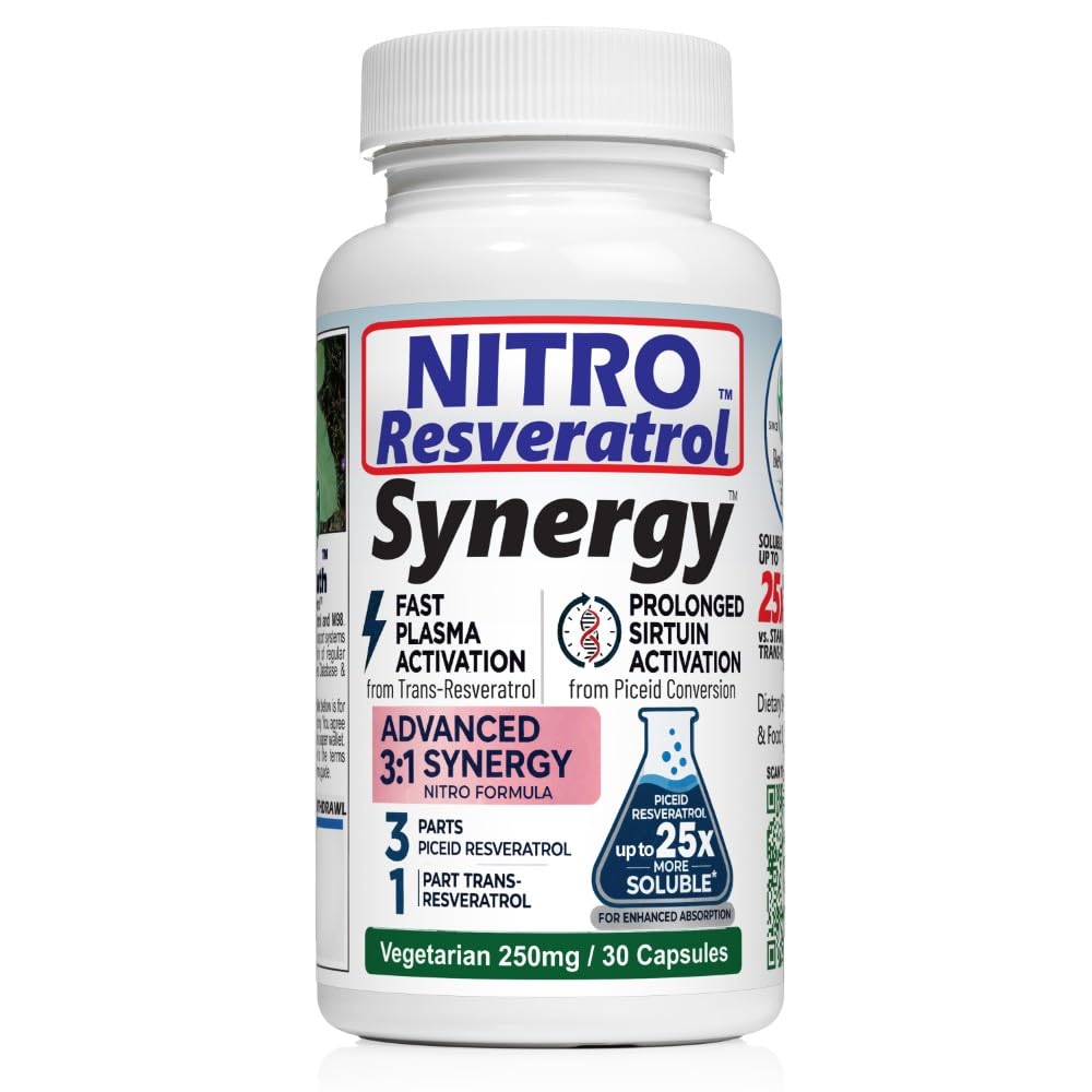 RevGenetics Nitro Synergy 250 Resveratrol - 30 Vegetarian Capsules - image 2