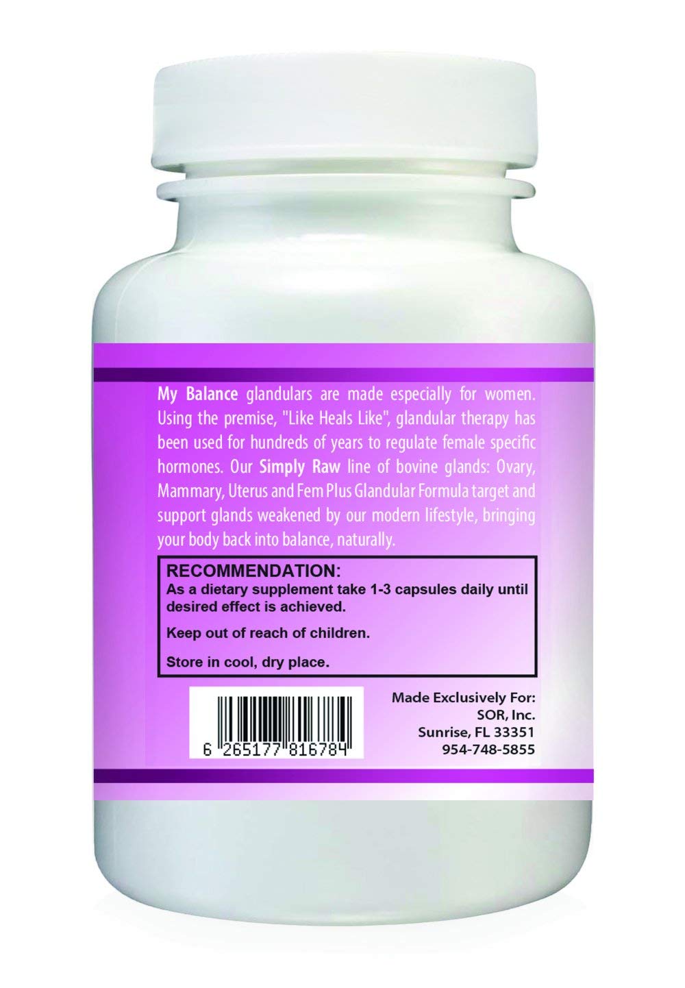 My Balance Ovary Glandular for Women's Health - 90 Capsules - image 3