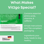Vit2Go Natural Energy Drink Mix 124mg Caffeine - 10 Sachets - image 2