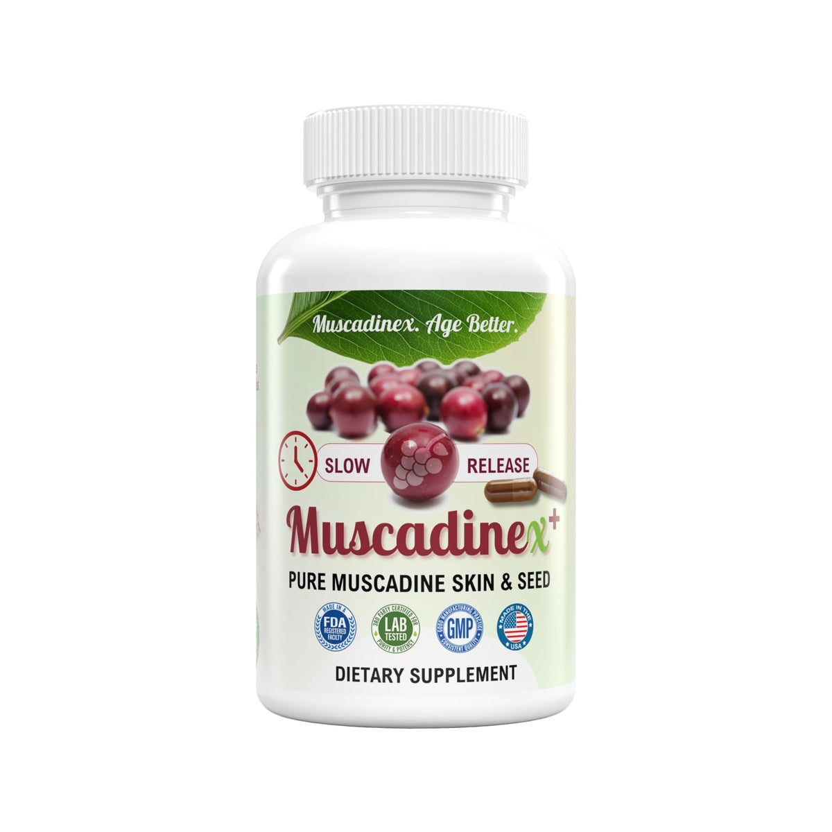 MUSCADINEX Whole Muscadine Supplement Antioxidant - 1 Capsules