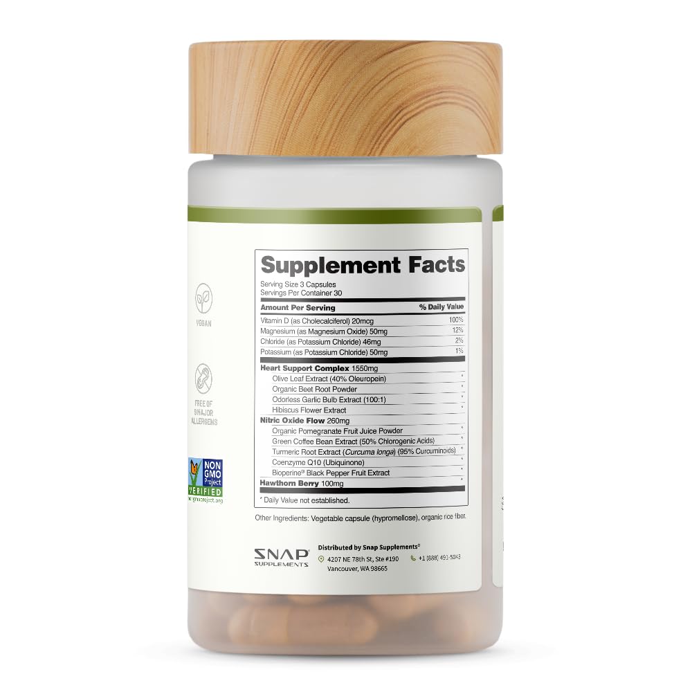 Snap Supplements Heart Health Support with Beets - 90 Capsules - image 10