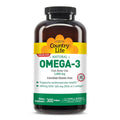 Country Life Omega-3 Fish Oil 1,000 mg - 300 Softgels