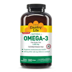 Country Life Omega-3 Fish Oil 1,000 mg - 300 Softgels