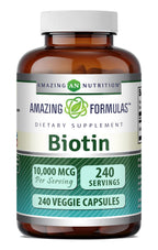 Amazing Formulas Biotin 10000 mcg Veggie Capsules