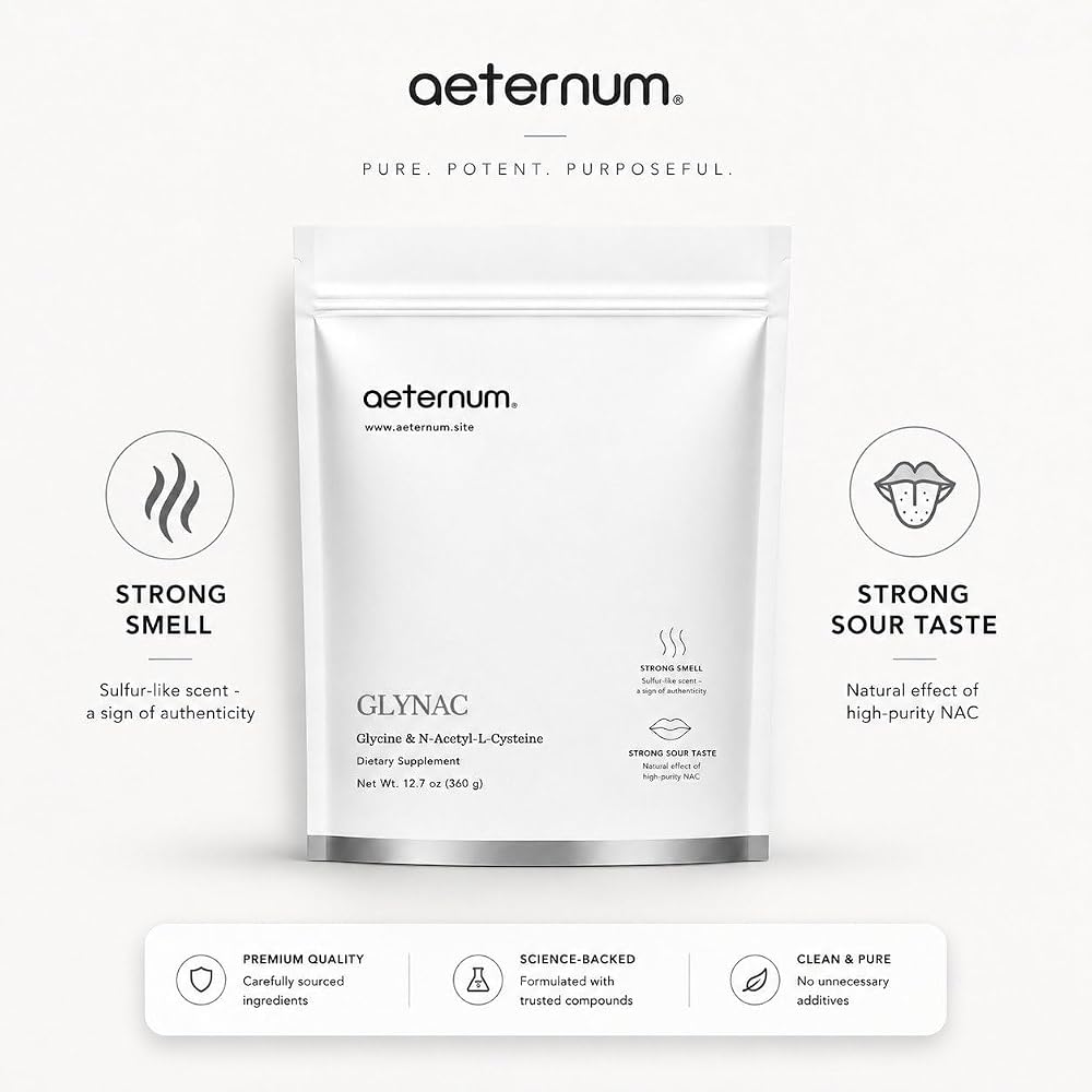 aeternum GLYNAC Powder Glycine & NAC - 360g - image 6