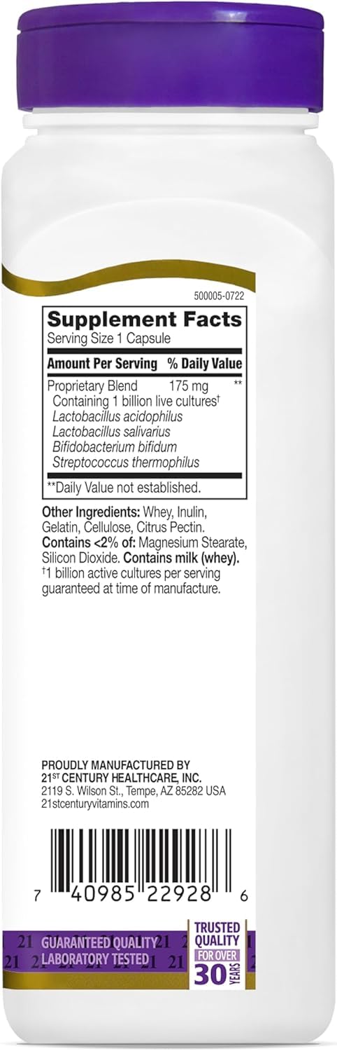 21st Century Acidophilus Probiotic Blend Capsules - 750 Count - image 3